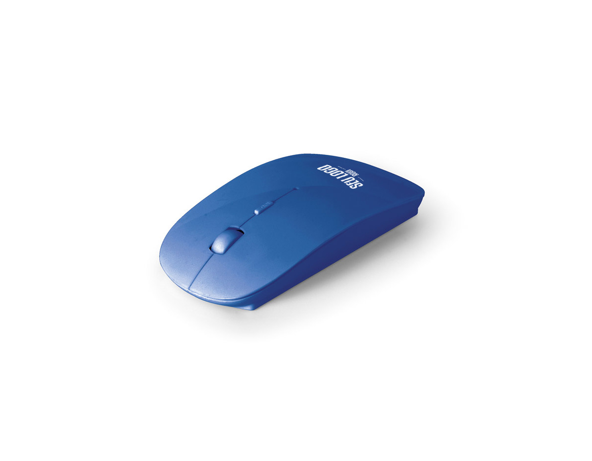 Mouse wireless 2.4G com material ABS. Incluso 2 pilhas AAA. Acompanha caixa transparente.