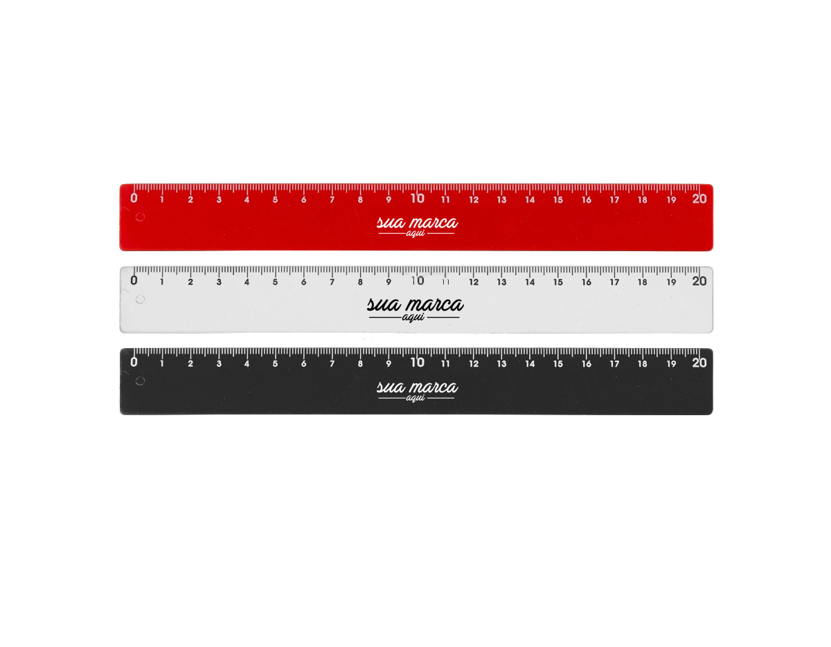 Régua plástica 20 cm