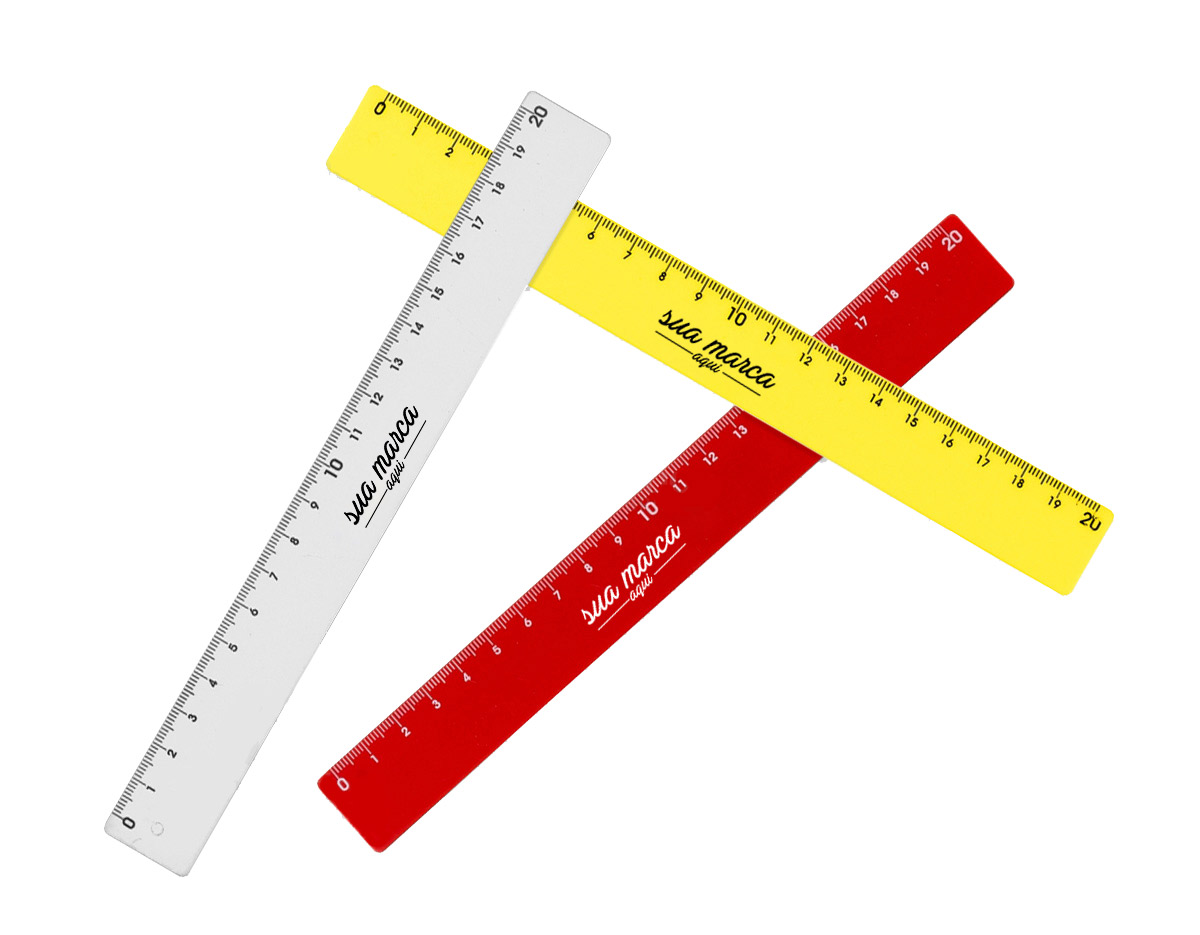 Régua plástica 20 cm