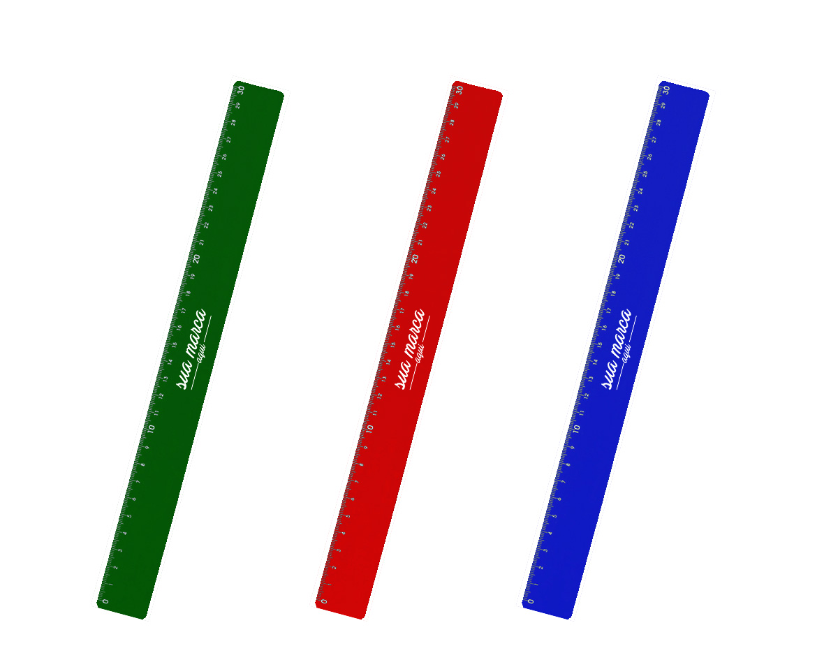 Régua plástica 30 cm