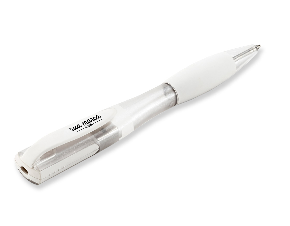Caneta esferográfica com pen drive 8GB.