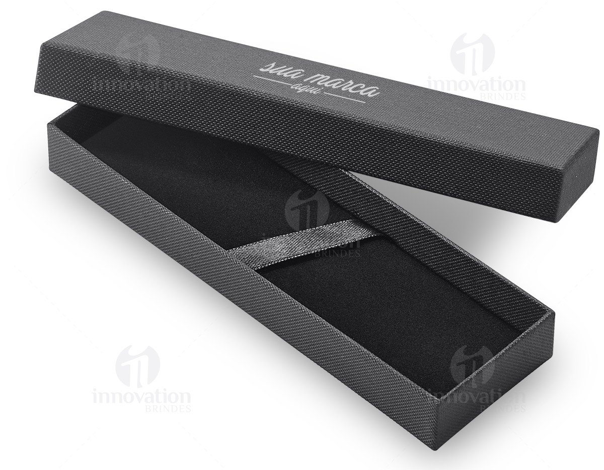 Estojo para 1 ou 2 esferográficas, com almofada em veludo. 175 x 55 x 25 mm