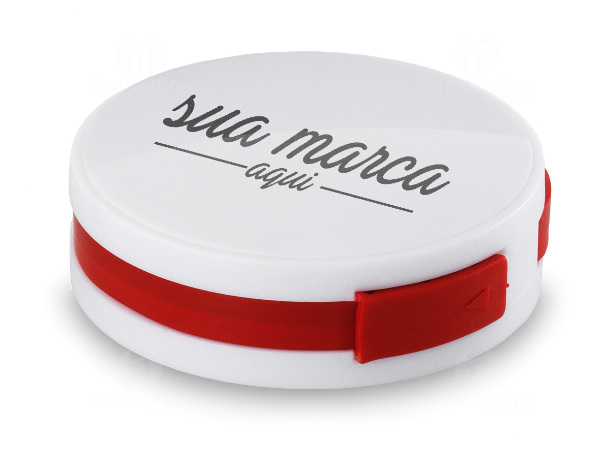 Hub USB 2.0 em ABS com 4 portas.