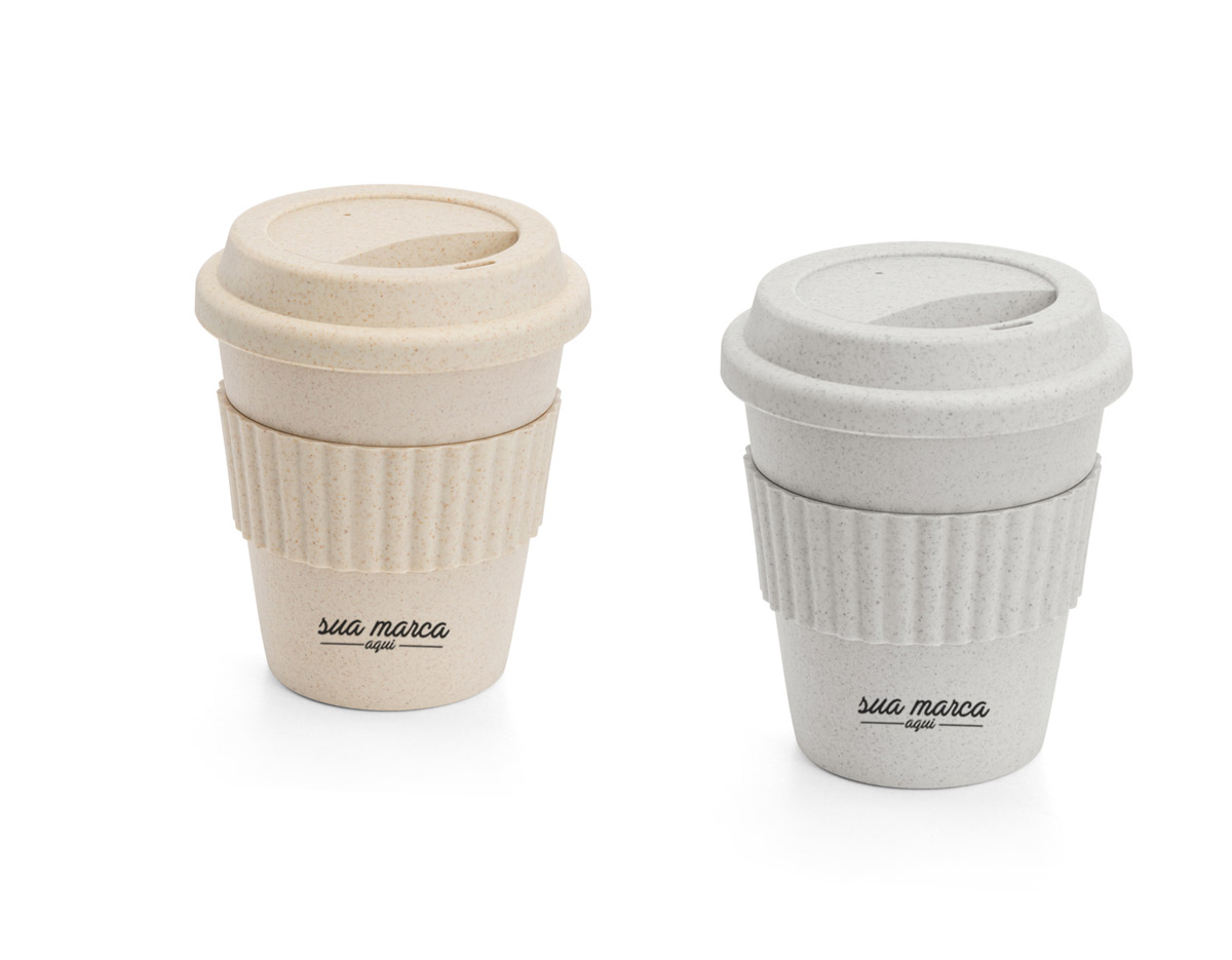 Copo viagem fibra de bambu 380ml