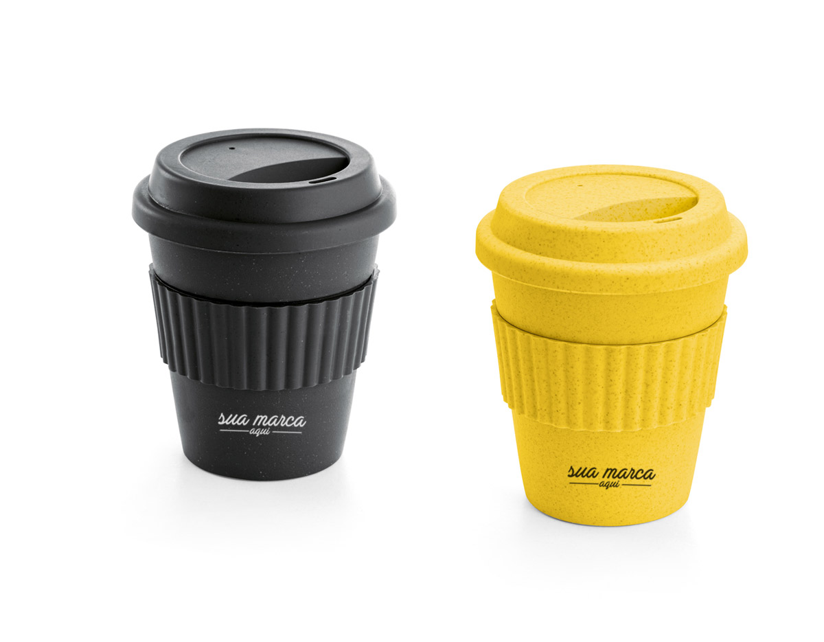 Copo viagem fibra de bambu 380ml