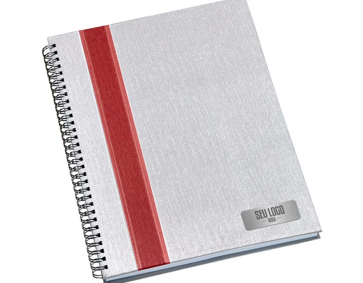 Caderno negócios grande metalizado