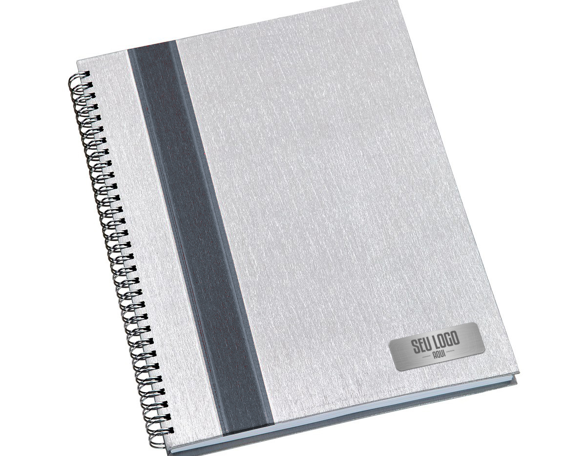 Caderno negócios grande metalizado