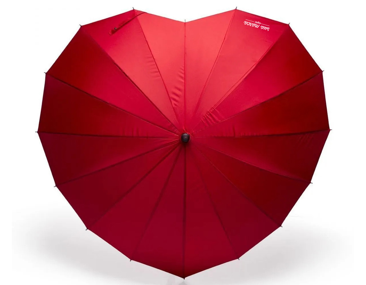 Guarda-chuva de nylon com extensão de tecido para ampliação da área de proteção. Com botão para acionamento, o guarda-chuva contém cabo emborrachado, estrutura metálica, 8 hastes de fibra e fita com velcro para lacre