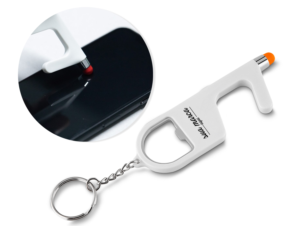 Chaveiro plástico antibacteriano touch
