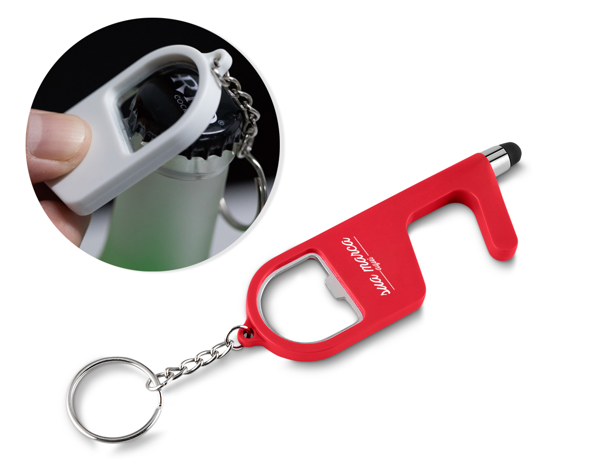 Chaveiro plástico antibacteriano touch