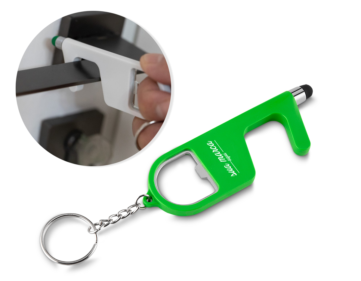Chaveiro plástico antibacteriano touch