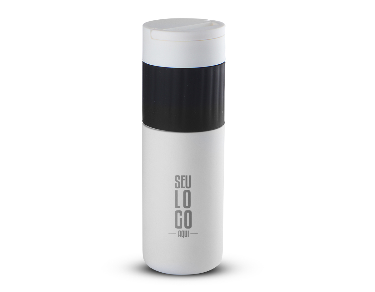 Garrafa inox 500ml suporte celular