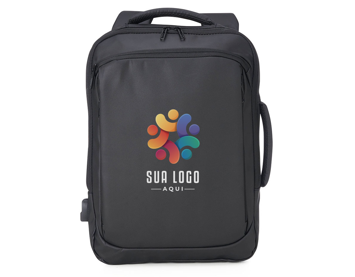 Mochila confeccionada em Couro Sintético com compartimento para notebook até 15,6 polegadas. Contém Dois compartimentos grandes sendo um com divisórias para documentos, eletrônicos e caneta, e um com divisória para Notebook até 15,6 polegadas.