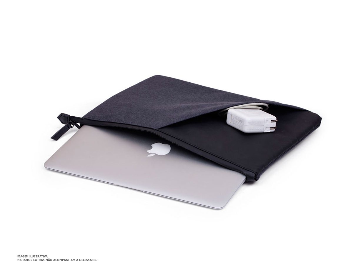 Pasta para Notebook de alta qualidade, bolso externo, tecido polyester, Ziper protegido