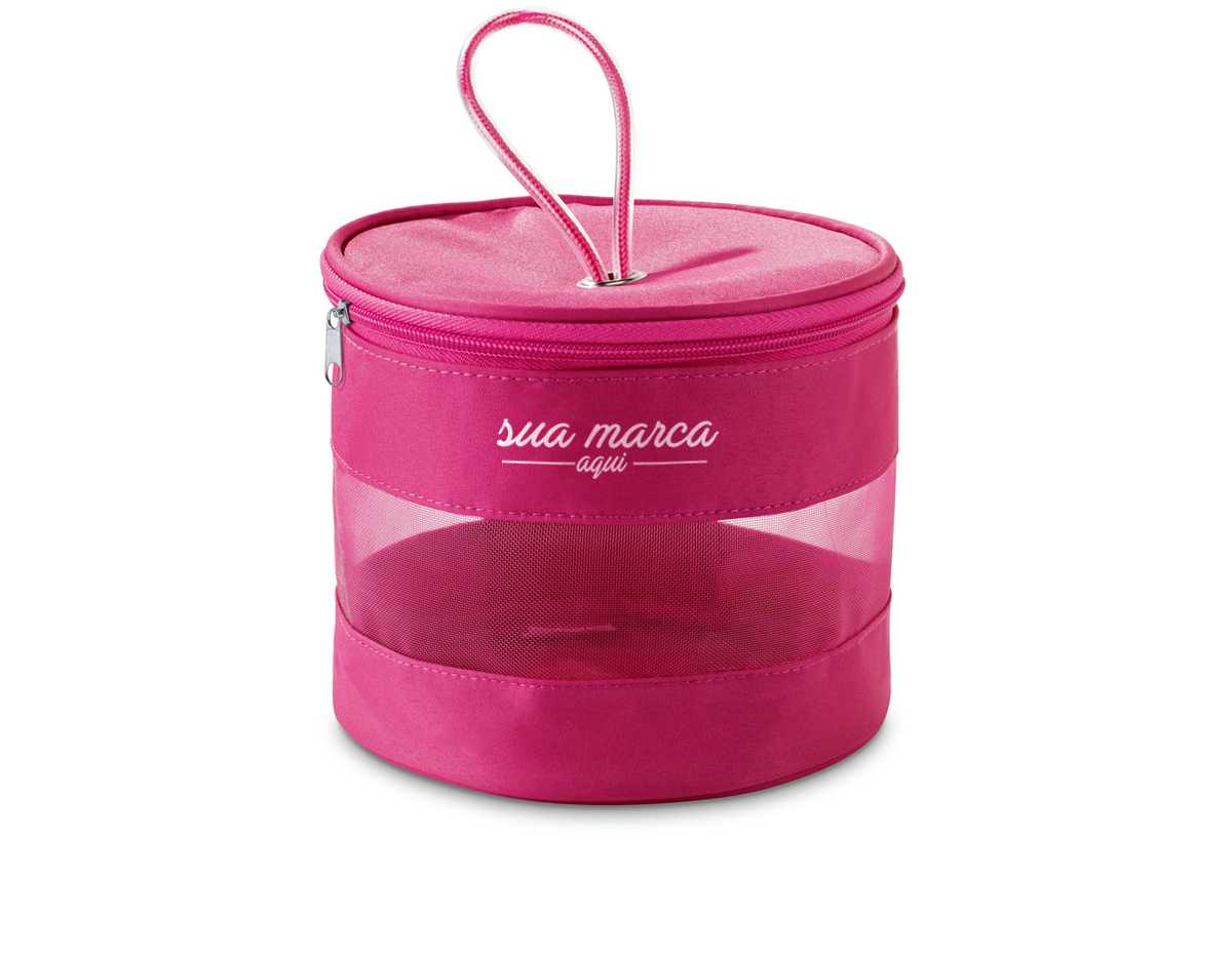 Necessaire em microfibra e tela