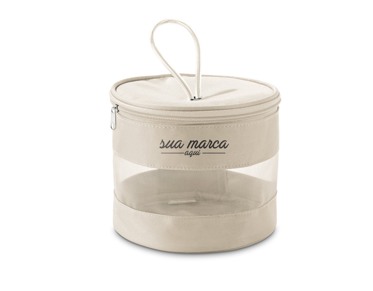 Necessaire em microfibra e tela