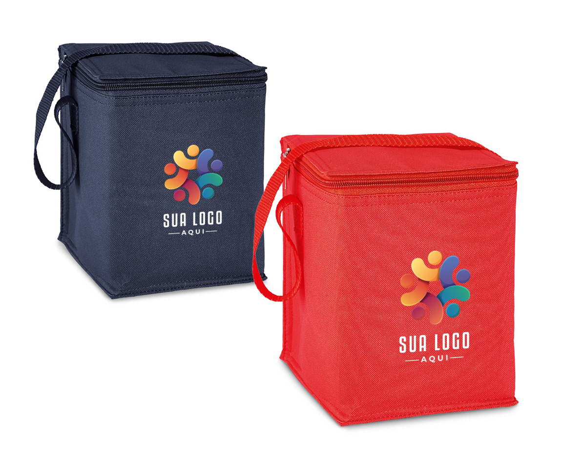 Bolsa térmica em 600D com capacidade até 4 litros. 150 x 190 x 150 mm