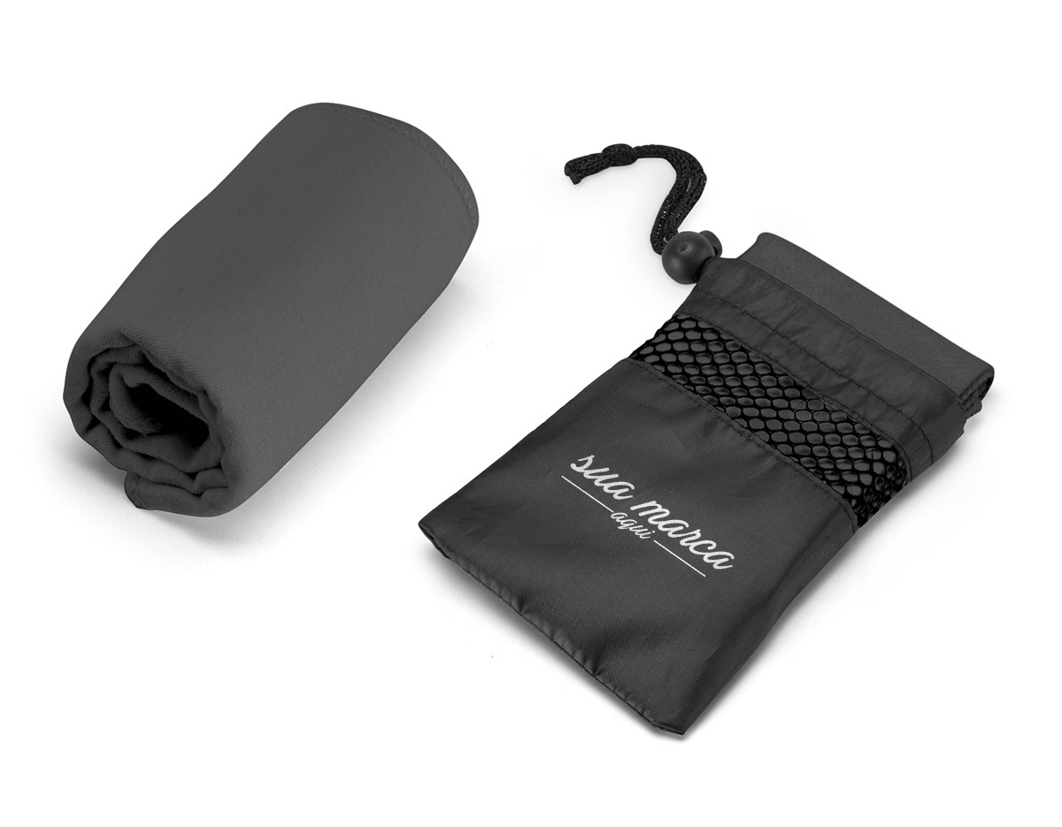 Toalha para esporte em microfibra (210 g/m²). Toalha prática e leve que facilita o transporte, de elevada absorção e rápida secagem. Fornecida com bolsa em 190T. 400 x 800 mm | Bolsa: 135 x 205 mm