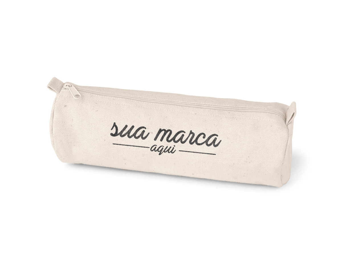 Estojo para lápis em algodão. ø70 x 220 mm