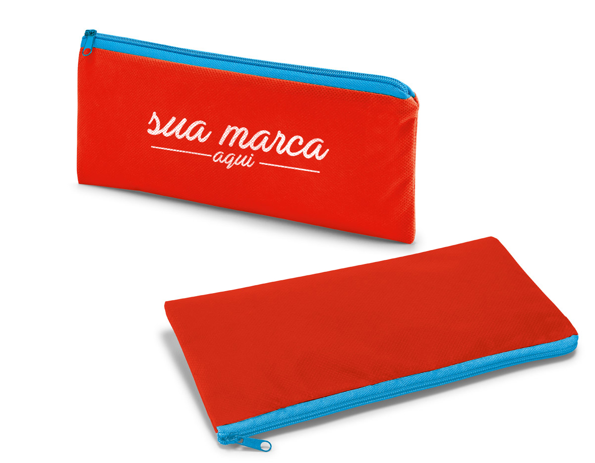 Estojo para lápis em non-woven (100 g/m²). 210 x 110 mm