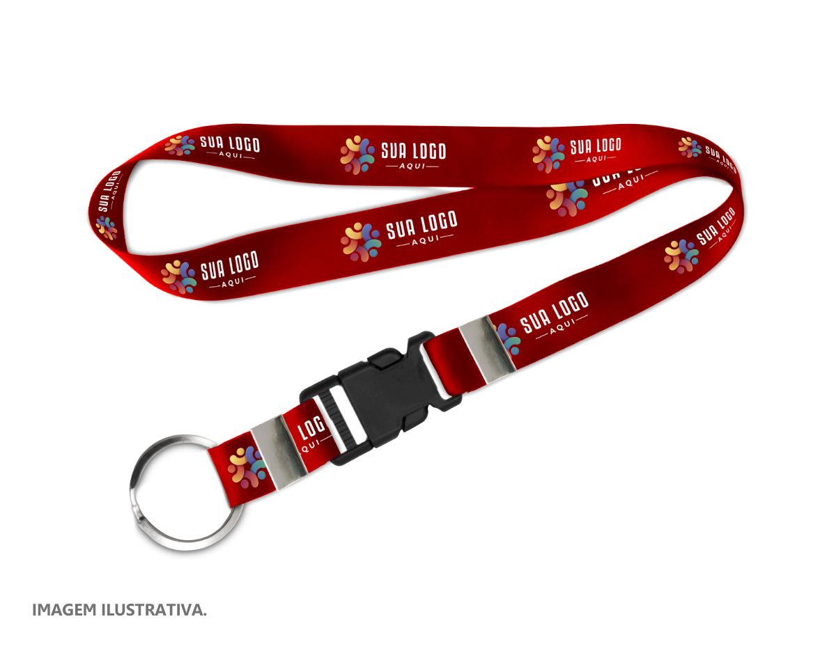 Cordão de 85 cm de comprimento e 2 cm de largura, com argola e fecho tipo mochila. Ideal para facilitar o transporte de pequenos objetos, oferecendo praticidade e segurança no fechamento. Seu design simples e funcional garante resistência e durabilidade no uso diário.