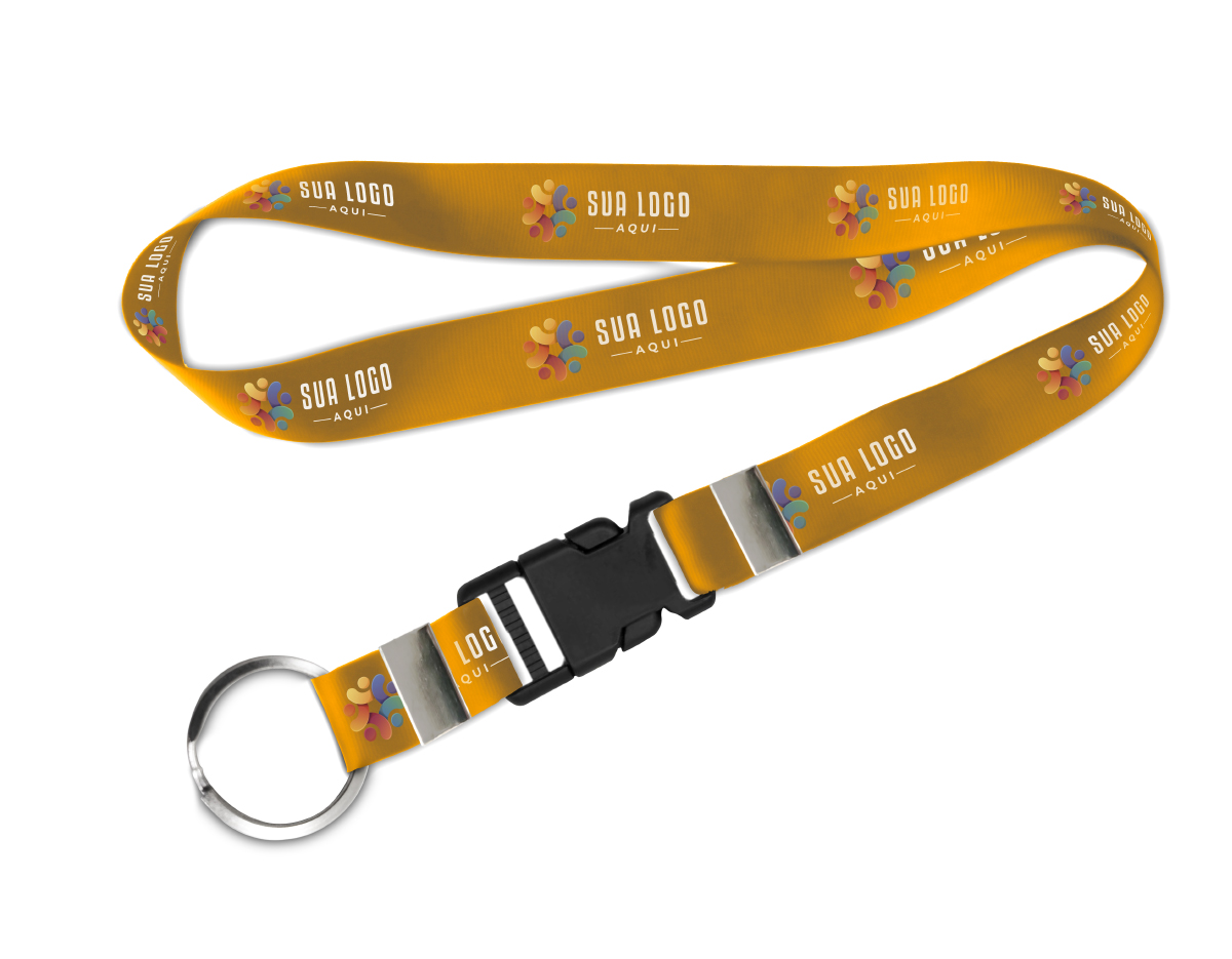 Cordão de 85 cm de comprimento e 2 cm de largura, com argola e fecho tipo mochila. Ideal para facilitar o transporte de pequenos objetos, oferecendo praticidade e segurança no fechamento. Seu design simples e funcional garante resistência e durabilidade no uso diário.