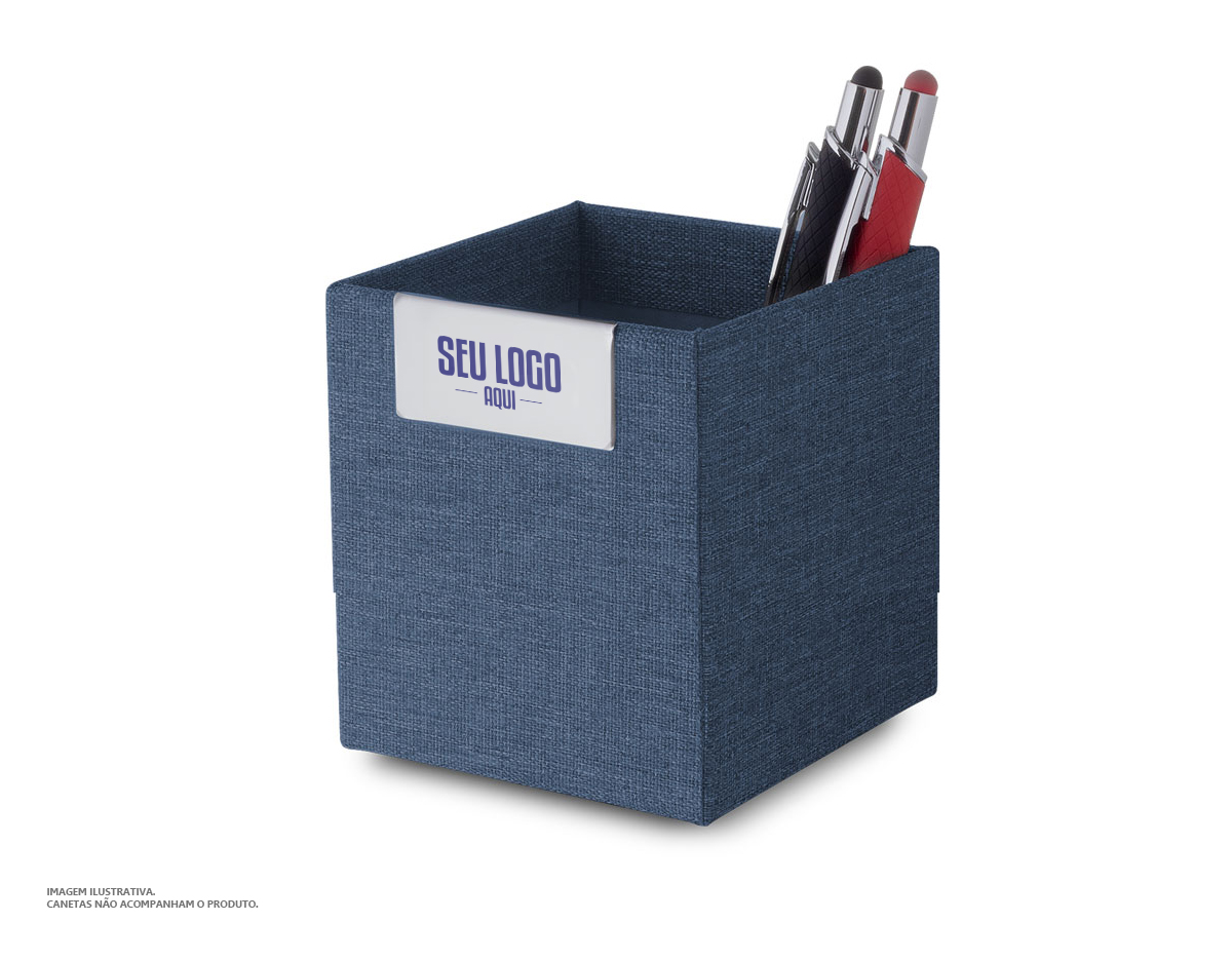 Porta objetos geralemente utilizados para canetas, lápis, marca texto e afins. Ideal para compor a mesa de escritório.