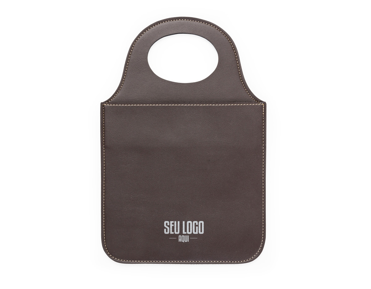 Lixeira de couro para carro.