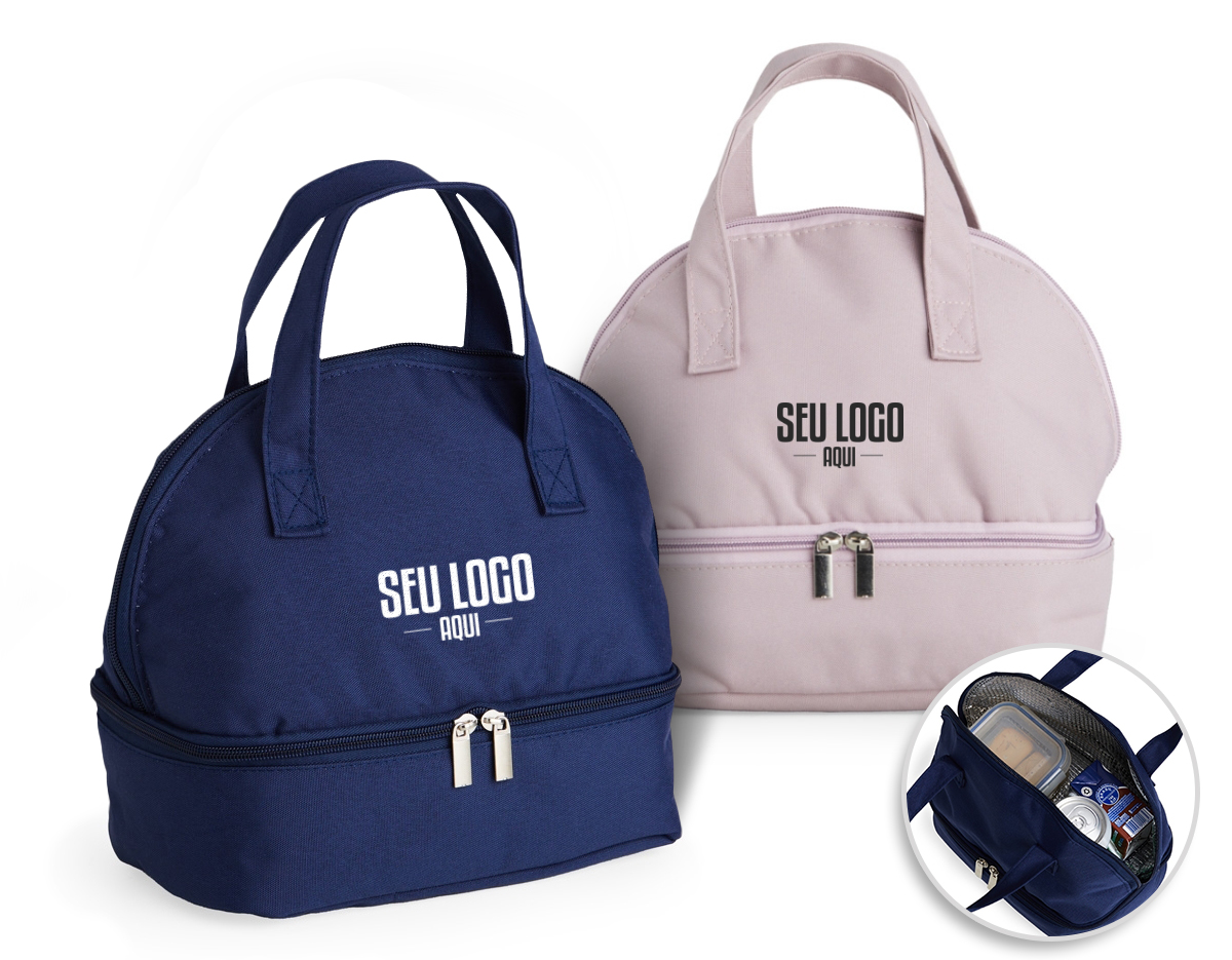 Bolsa térmica dupla confeccionada em tecido Oxford, material resistente e adequado para uso contínuo. Possui capacidade total de 9 litros, distribuída em dois compartimentos térmicos isolados, que permitem separar alimentos e bebidas mantendo a eficiência térmica. As alças de mão facilitam o transporte e garantem praticidade no uso diário. Seu design funcional favorece a organização e o aproveitamento do espaço, tornando-se um brinde corporativo útil, versátil e alinhado a rotinas práticas, com presença constante no cotidiano do usuário.