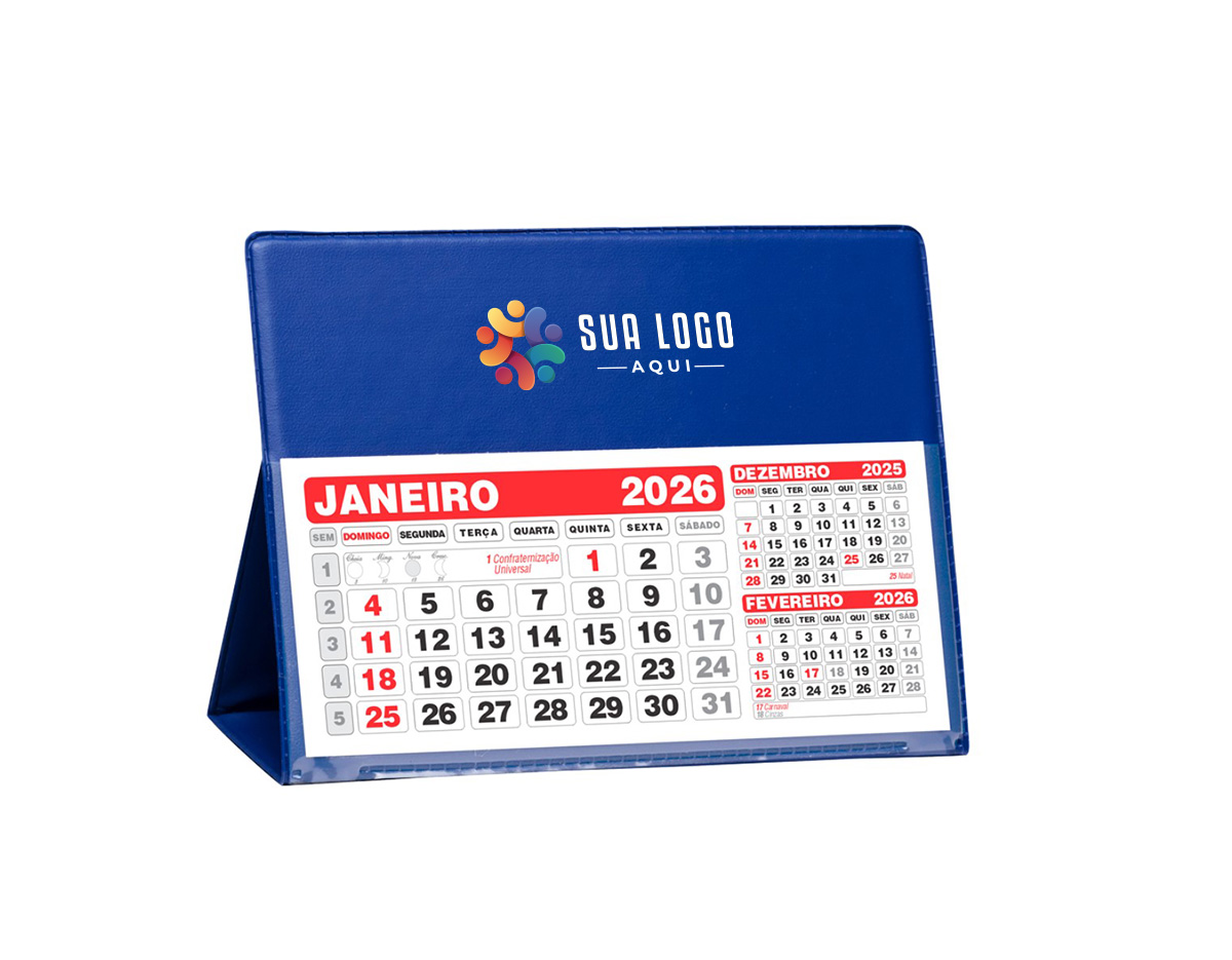 calendário de pvc. Material pvc  com "bolso" plástico para encaixar o calendário basta encaixar a "rebarba" no bolso pvc para montar a base.+ REFIL 2024 tamanho montado 11,7 cm x 16,5