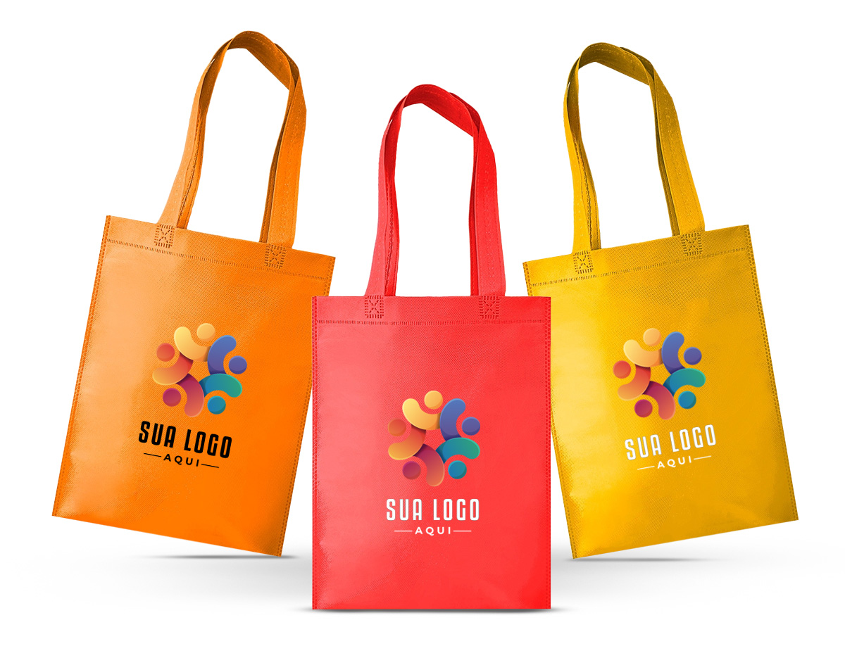 Sacola de tnt com costura termo selada