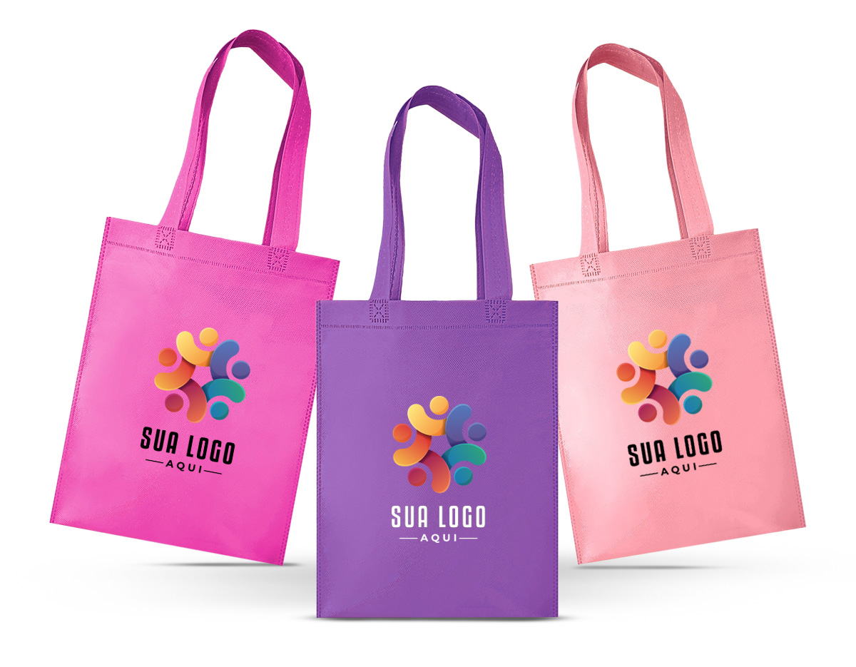 Sacola de tnt com costura termo selada