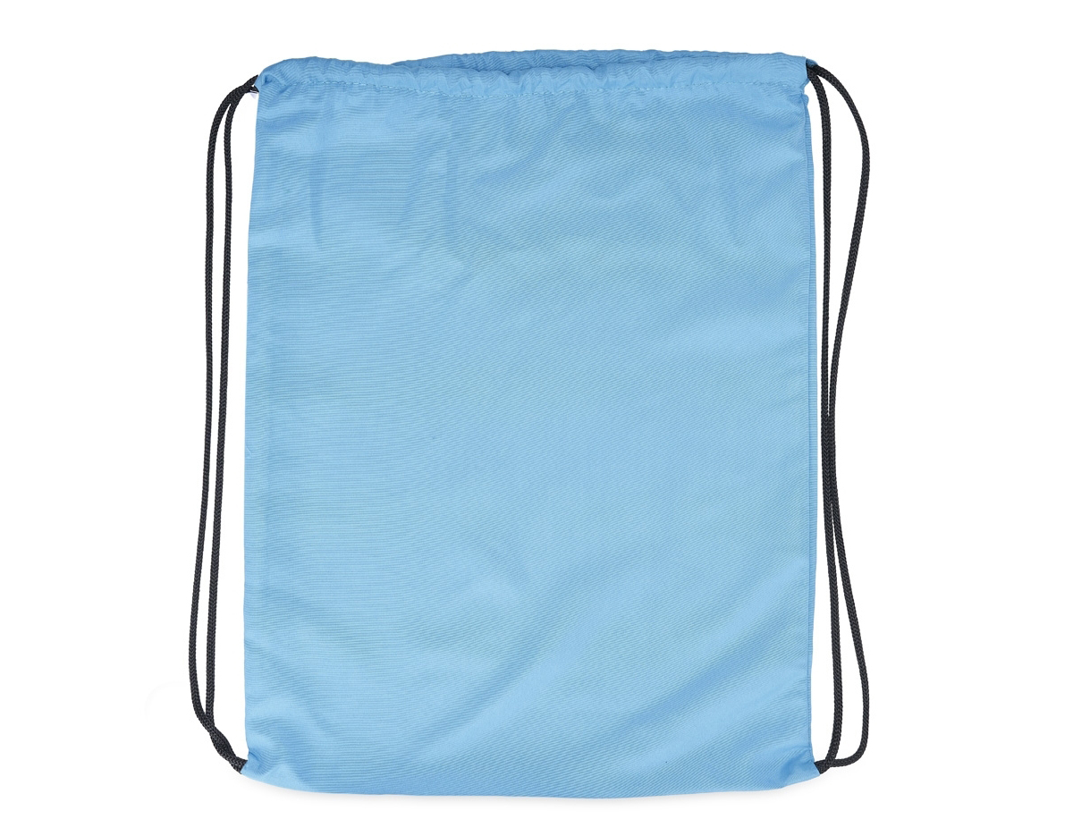 Mochila saco sublimática em microfibra de poliéster.