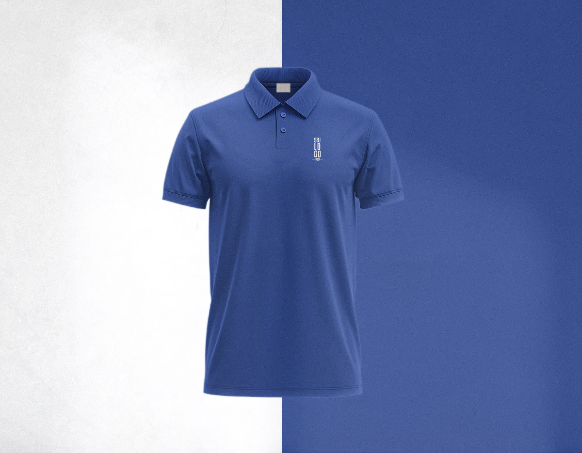 Camiseta modelo Polo , confeccionada em tecido piquet dust , pala com dois botões , acabamento interno com costura ombro a ombro , mangas curtas com punho .