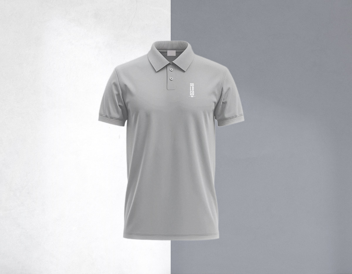 Camiseta modelo Polo , confeccionada em tecido piquet dust , pala com dois botões , acabamento interno com costura ombro a ombro , mangas curtas com punho .