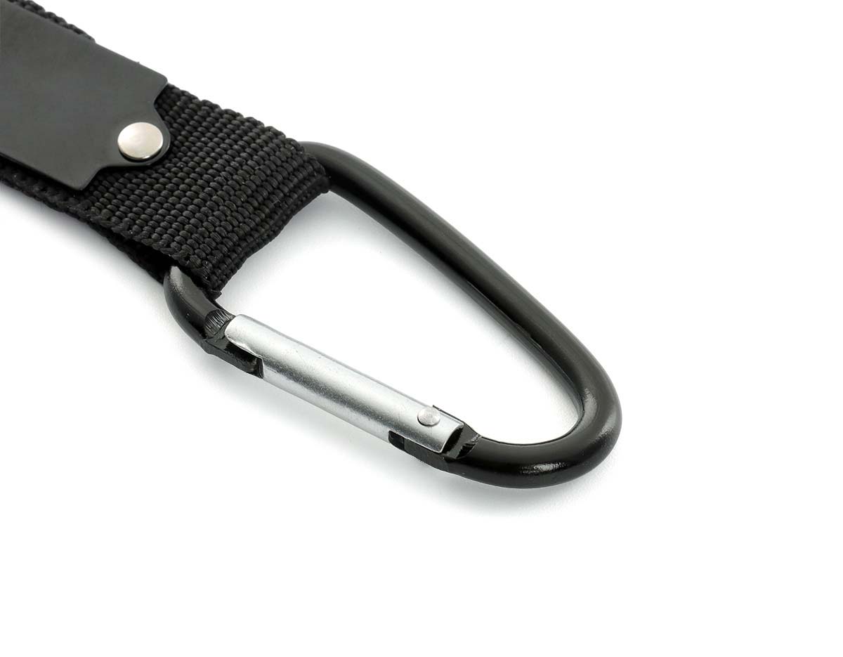 Suporte para garrafa para pet. Acompanha mosquetão e argola para chaveiro.