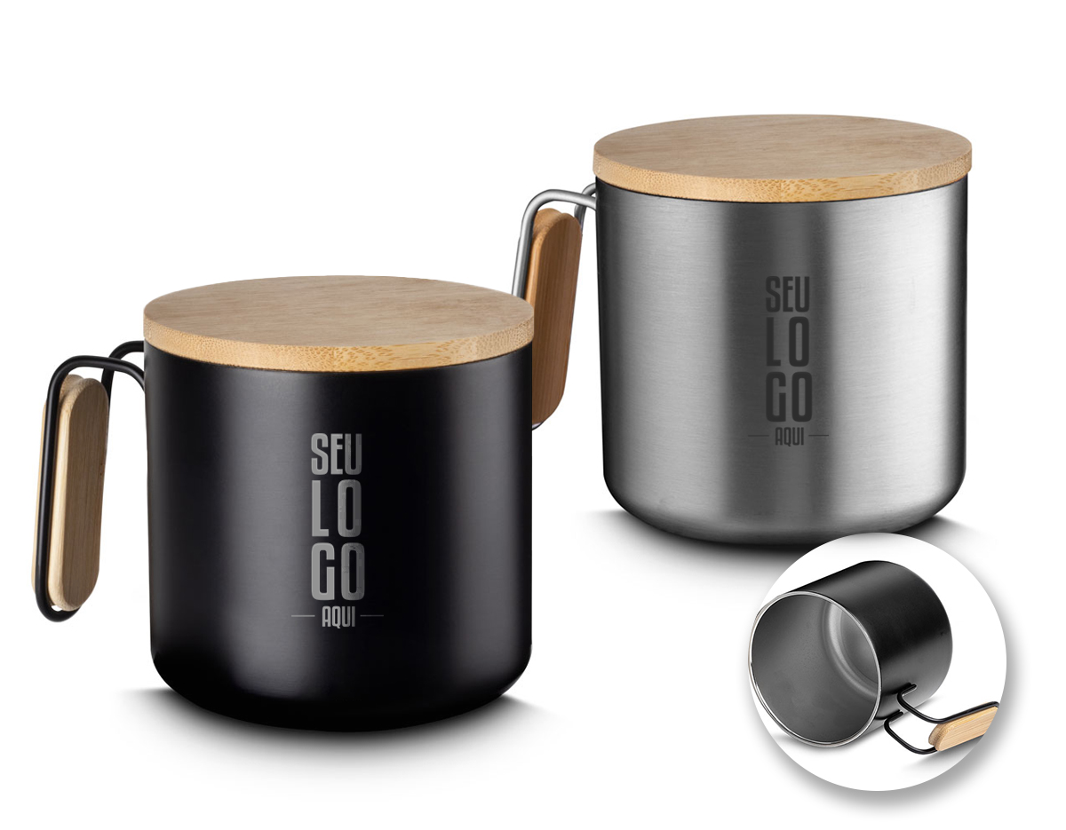 Esta caneca térmica em aço inox apresenta uma construção de parede dupla isolada a vácuo, garantindo a manutenção da temperatura de bebidas por mais tempo. Com uma tampa de bambu e anel de silicone para vedação, oferece vedação hermética para evitar vazamentos. Sua alça lateral, adornada com detalhes em bambu, proporciona conforto ao segurar. Com capacidade para 380ml, é ideal para desfrutar de bebidas quentes ou frias em qualquer lugar.