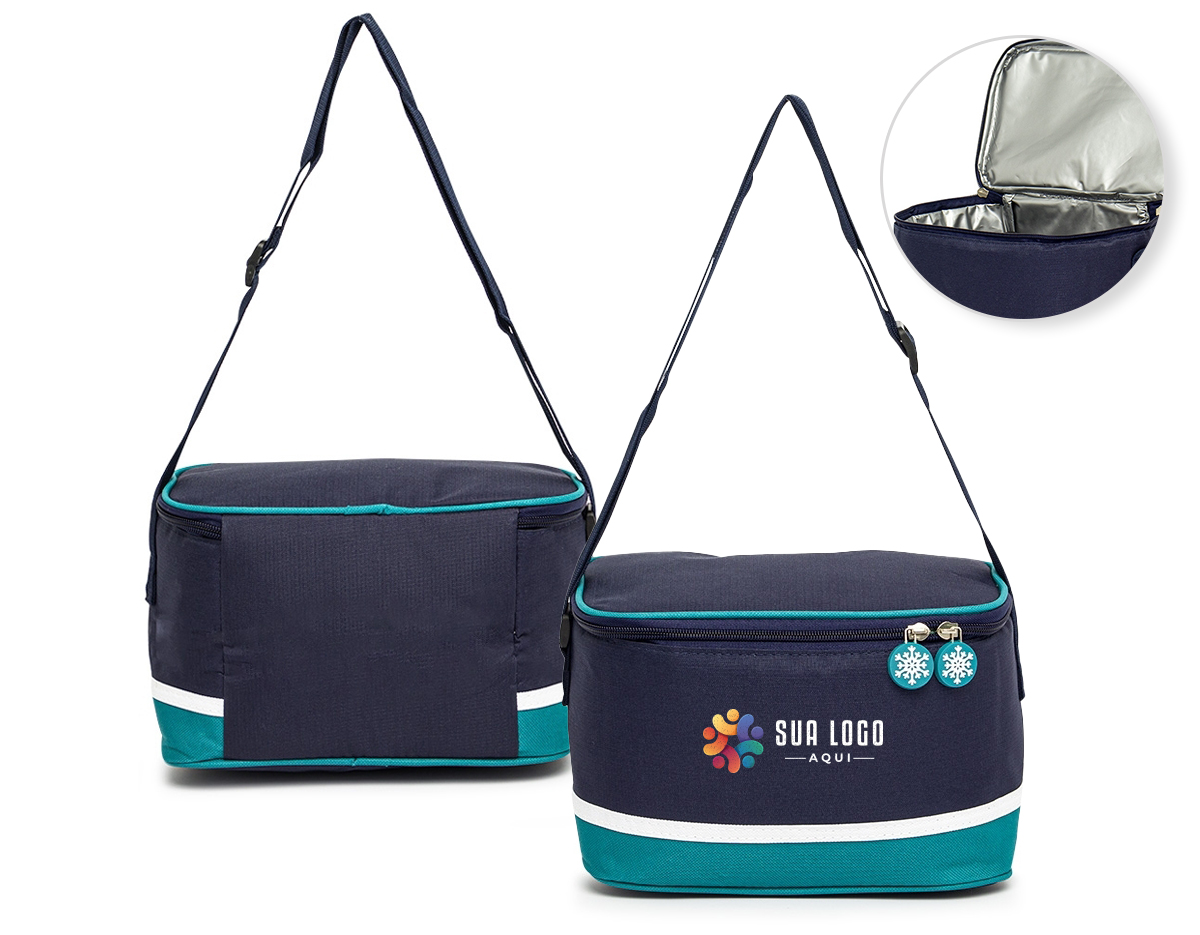 Bolsa térmica confeccionada em nylon, com capacidade de 7 litros, desenvolvida para o transporte prático de alimentos e bebidas. Possui revestimento térmico interno em PEVA atóxico, que auxilia na conservação da temperatura. Conta ainda com alça transversal com regulagem de tamanho, proporcionando maior conforto e praticidade durante o transporte em diferentes situações do dia a dia.