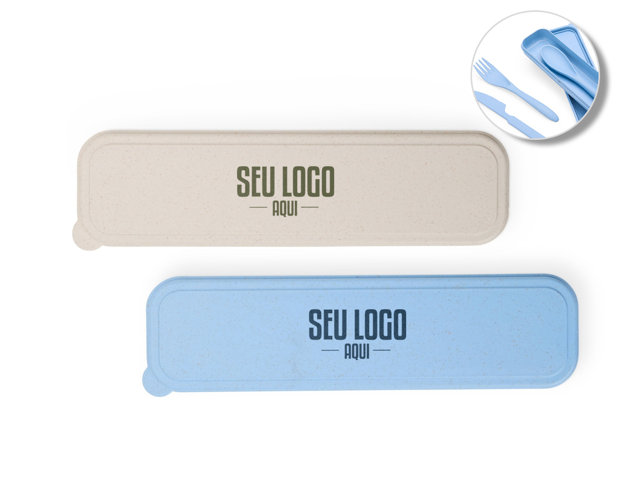 Praticidade, leveza e sustentabilidade para as refeições diárias. O nosso kit de talheres, feito em palha de trigo, ajuda a reduzir o uso de descartáveis, contribuindo para um consumo mais sustentável. O kit vem com faca, garfo, colher e um estojo para mantê-los protegidos e organizados. Perfeito para levar na bolsa, seja em viagens, acampamentos ou no dia a dia de trabalho, proporcionando facilidade em todos os momentos.