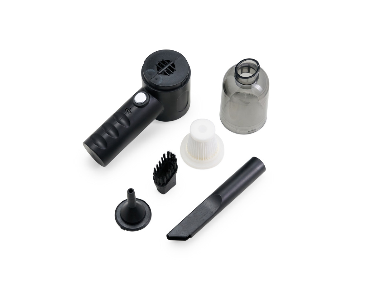 O aspirador 3 em 1 é perfeito para limpar e proteger seus móveis, com funções de aspiração e sopro. Compacto e sem fio, ele alcança até os cantos mais difíceis da casa e do carro, proporcionando praticidade. Feito de plástico resistente, possui carregamento via cabo USB. A função de sopro é ideal para remover resíduos de mesas, gavetas e teclados, tornando a limpeza mais fácil e eficiente em qualquer ambiente. Ideal para quem busca praticidade e versatilidade. Acompanha: 01 - Ponta de Escova; 01 - Ponta para Cantos e Detalhes; 01 - Ponta Fina para Soprar; 01 - Filtro; 01 - Ponta para Aspirar.