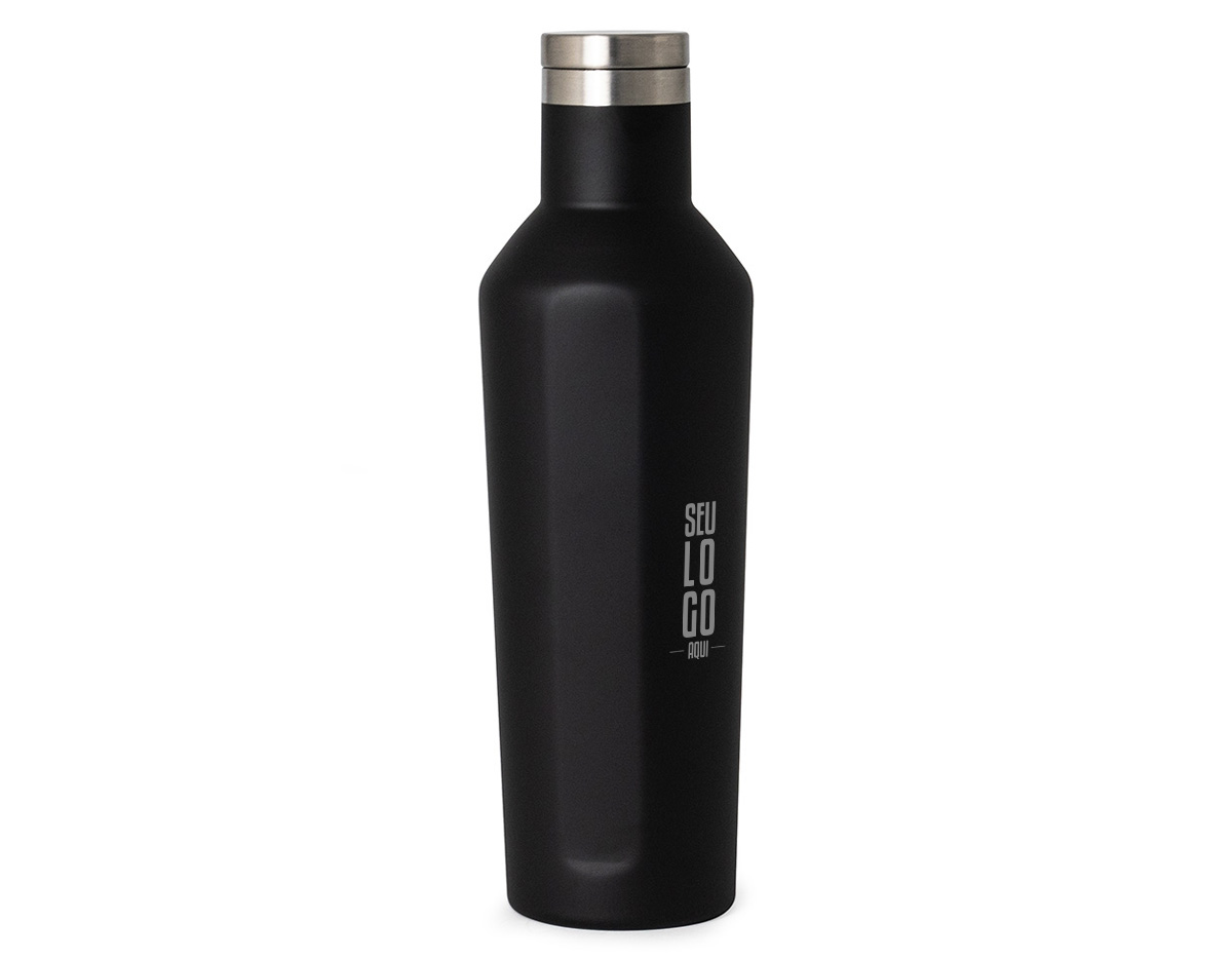 Descubra a garrafa térmica de 520ml que combina funcionalidade e estilo. Fabricada em aço inoxidável de alta qualidade, ela conta com parede dupla que mantém sua bebida quente por horas durante a manhã ou gelada para o refresco da tarde, ideal para quem está sempre em movimento ou curtindo atividades ao ar livre. A tampa rosqueável em inox oferece um fechamento seguro e prático.
