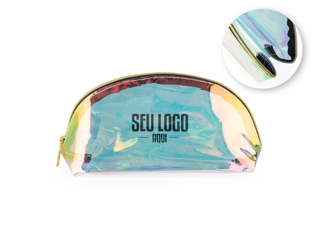 Com a nossa nécessaire holográfica, você leva muito mais do que o necessário, leva estilo! Produzida em TPU resistente à água, ela oferece um visual único e encantador.