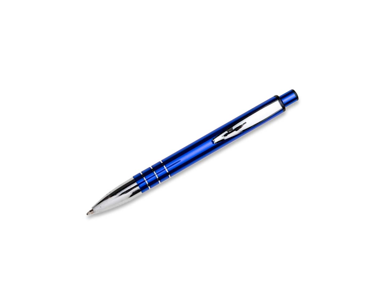 Caneta metálica com carga esferográfica azul, garantindo escrita suave e precisa. Seu acionamento por clique proporciona praticidade e agilidade no uso diário. Com design sofisticado e acabamento resistente, é ideal para anotações, estudos e trabalho. Leve e ergonômica, oferece conforto ao escrever. Perfeita para uso pessoal ou como brinde corporativo, unindo durabilidade, elegância e funcionalidade.