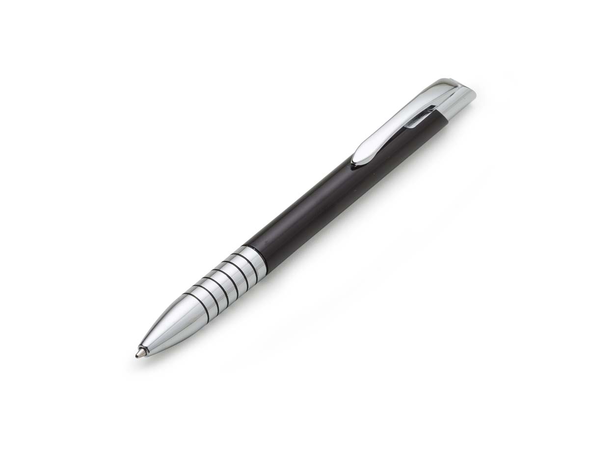 Caneta metálica com carga esferográfica azul e acionamento por clique. Design elegante e resistente, ideal para quem busca sofisticação e praticidade na escrita. Escrita suave, perfeita para uso profissional, acadêmico ou para presentear.