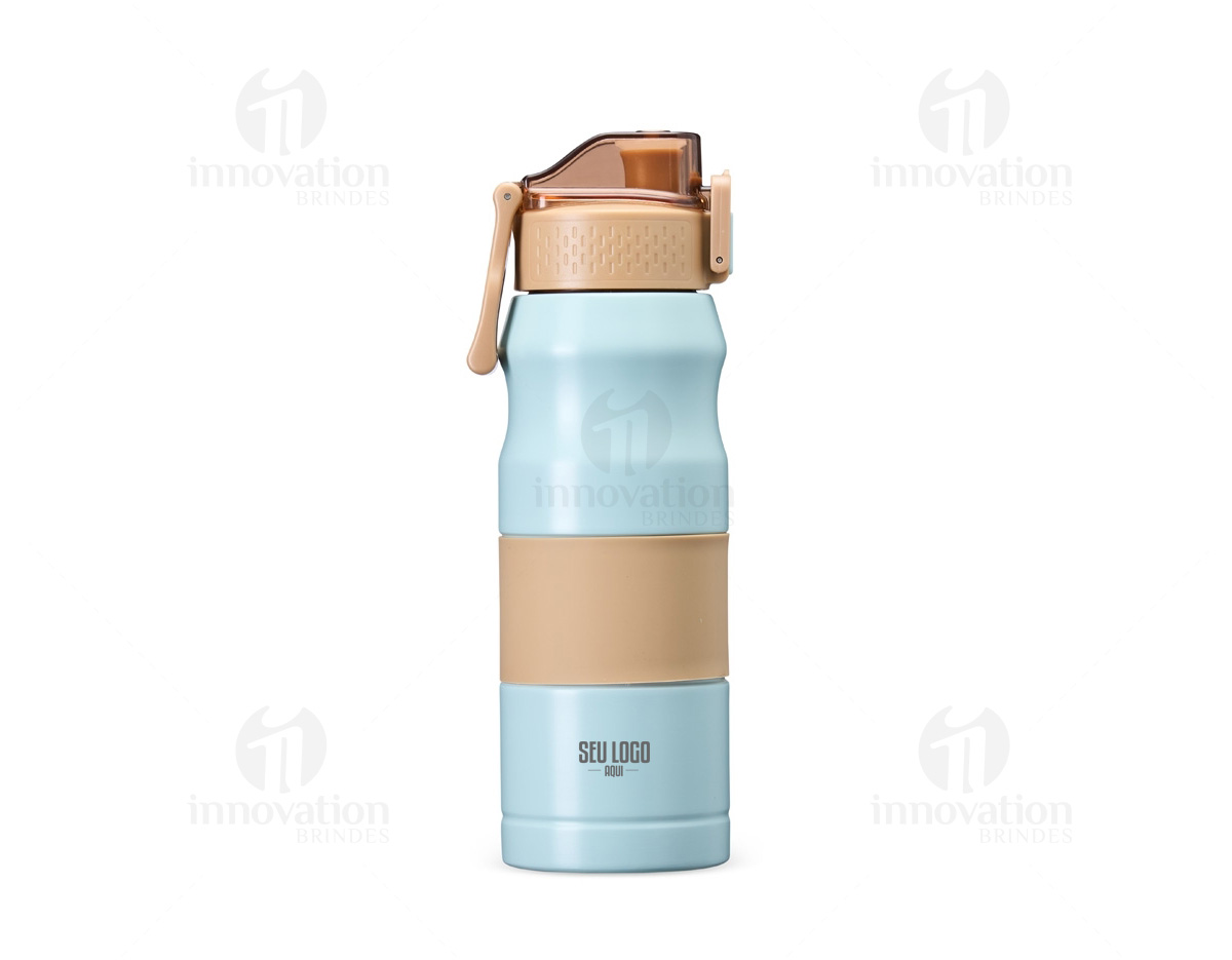 A squeeze térmica que vai te acompanhar em todos os momentos! Com 450ml de capacidade, ela é feita em inox SUS 304, trazendo resistência e praticidade para o dia a dia. A tampa rosqueável plástica com trava garante aquele toque de segurança, e a alça flexível facilita o transporte para qualquer lugar. Além disso, conta com um detalhe emborrachado removível, oferecendo uma pegada firme. Leve, prática e cheia de estilo para uma hidratação com muito mais conforto!