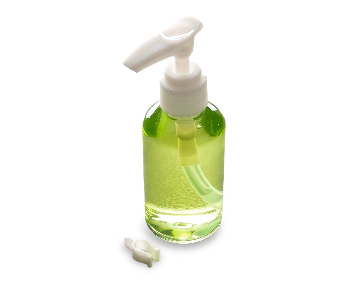 Frasco de 75ml em polietileno, com tampa rosqueável, válvula pump e trava de segurança. Ideal para líquidos, cosméticos e uso diário com praticidade.
