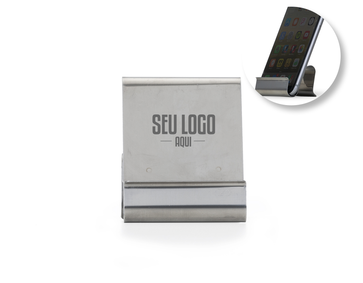 Porta celular metal.