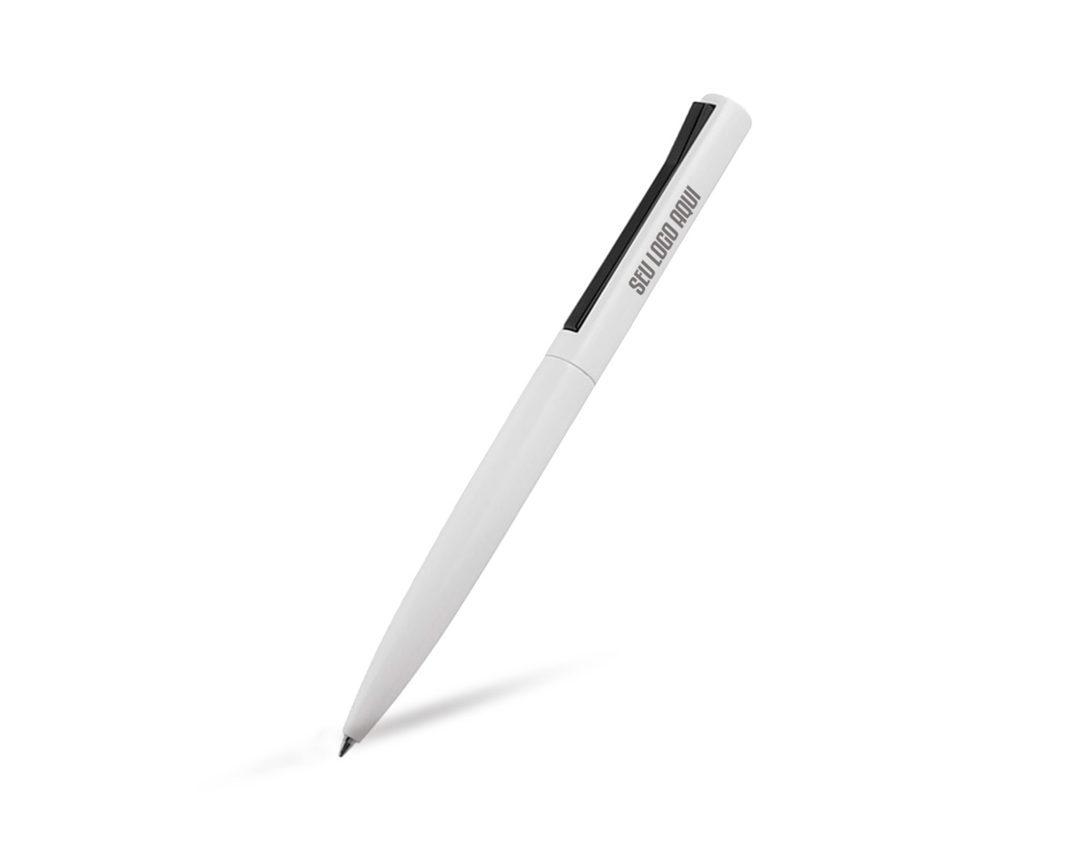 Caneta semimetálica de design elegante e moderno, equipada com carga esferográfica azul de escrita suave e uniforme. Possui sistema de acionamento prático por pressão no clipe, unindo funcionalidade e estilo em um só produto. Ideal para uso diário no trabalho, na escola ou em ambientes corporativos.