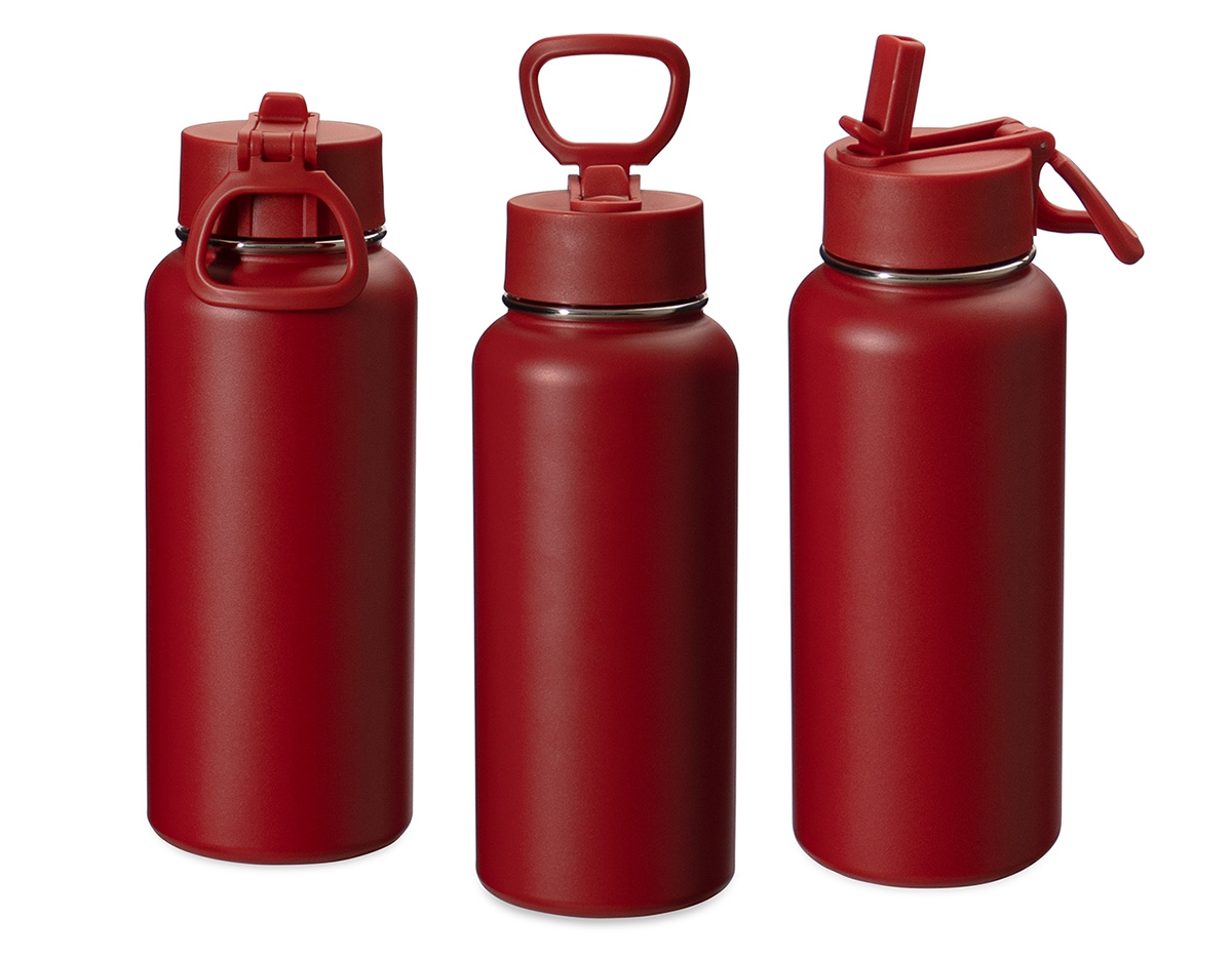 Uma garrafa térmica em aço inox que é uma excelente opção para manter líquidos quentes ou frios por mais tempo. Com capacidade de até 900ml, a garrafa possui parede dupla e isolamento a vácuo, o que ajuda a manter a temperatura conservada por um período maior e não permite que o calor ou frio entre em contato com as mãos ao segurá-la. Sua pintura eletrostática confere uma cor duradoura e um acabamento resistente e de alta qualidade. Além disso, sua tampa plástica rosqueável possui bico flip e canudo interno removível de plástico.