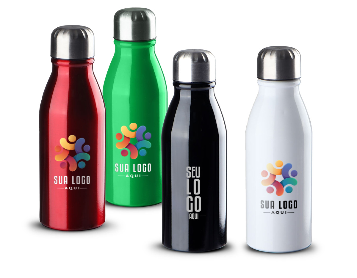 Garrafa de 500ml em alumínio, leve, resistente e perfeita para manter a hidratação em qualquer momento do dia. Ideal para uso em academias, caminhadas, trilhas ou no ambiente de trabalho. Seu design moderno e funcional torna este brinde uma excelente escolha para promover sua marca com praticidade, estilo e sustentabilidade no dia a dia dos seus clientes.